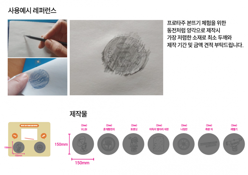 포로타주 체험에 사용할 양각물 견적문의 드립니다.